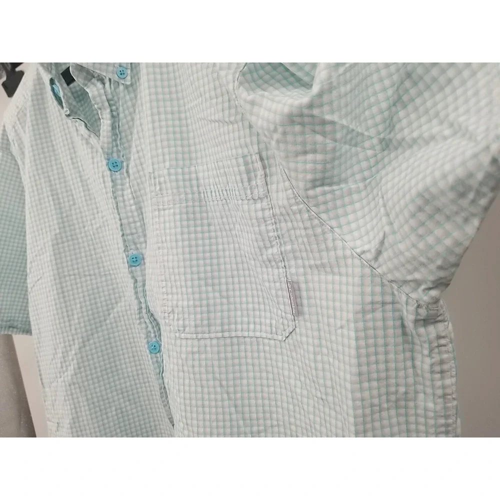 Columbia Mens Short Sleeve Button Up Plaid XL Shirt - Picture 6 of 7
